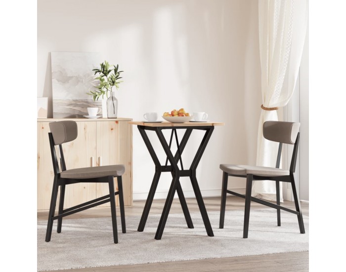 Sonata H Трапезна маса Y-образна рамка 50x50x75 см бор масив и чугун