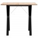 Sonata H Трапезна маса Y-образна рамка 90x90x75 см бор масив и чугун