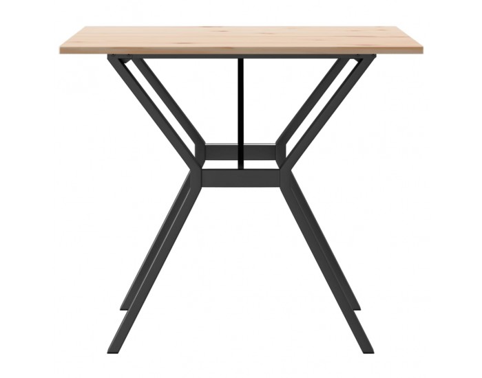Sonata H Трапезна маса Y-образна рамка 90x90x75 см бор масив и чугун