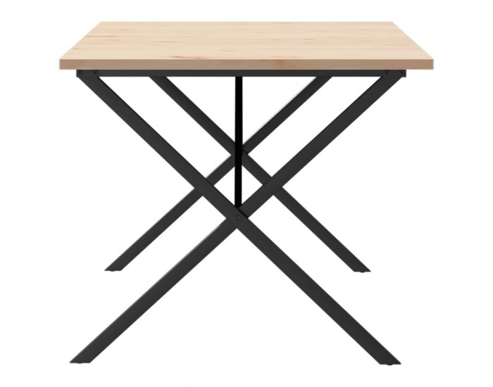 Sonata H Трапезна маса X-образна рамка 180x90x75,5 см бор масив и чугун