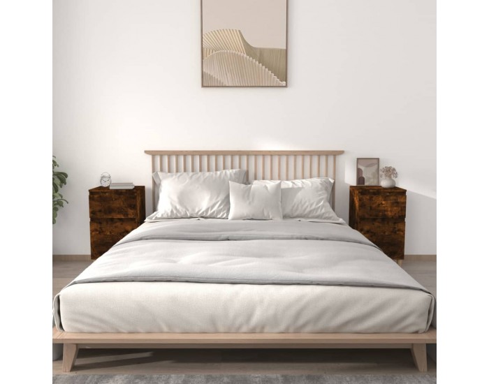 Sonata H Нощни шкафчета, 2 бр, опушен дъб, 40x35x70 см