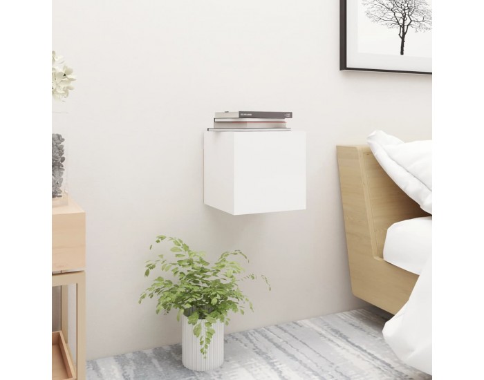 Sonata H Нощно шкафче, бялo, 30,5x30x30 см, инженерно дърво