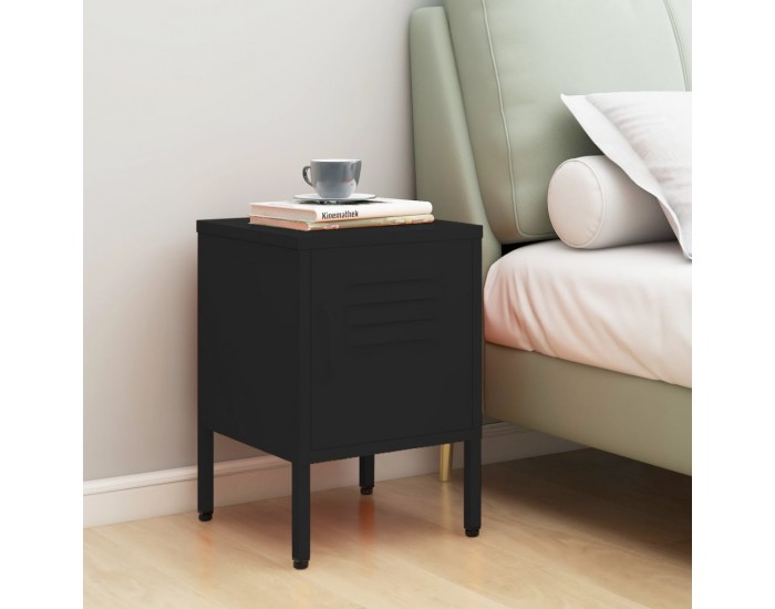 Sonata H Нощно шкафче, черно, 35х35х51 см, стомана