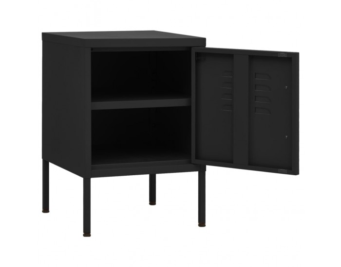 Sonata H Нощно шкафче, черно, 35х35х51 см, стомана