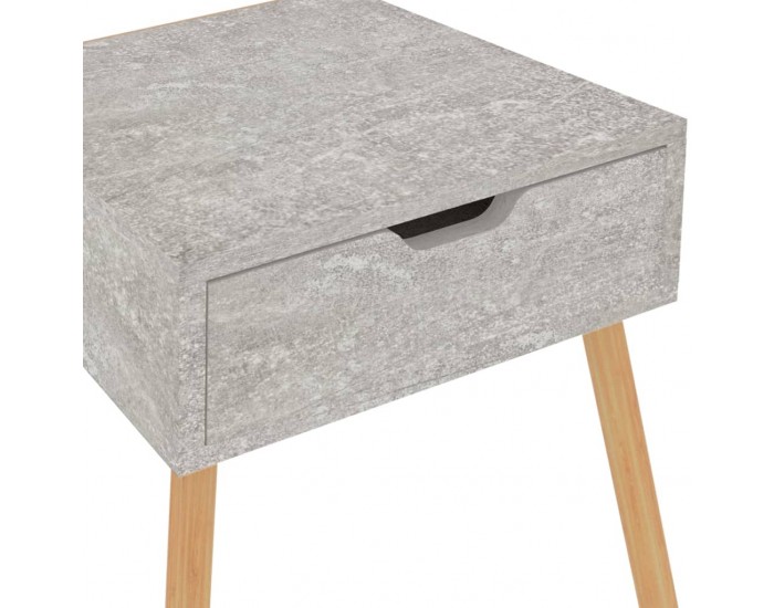 Sonata H Нощно шкафче, бетонно сиво, 40x40x56 см, инженерно дърво