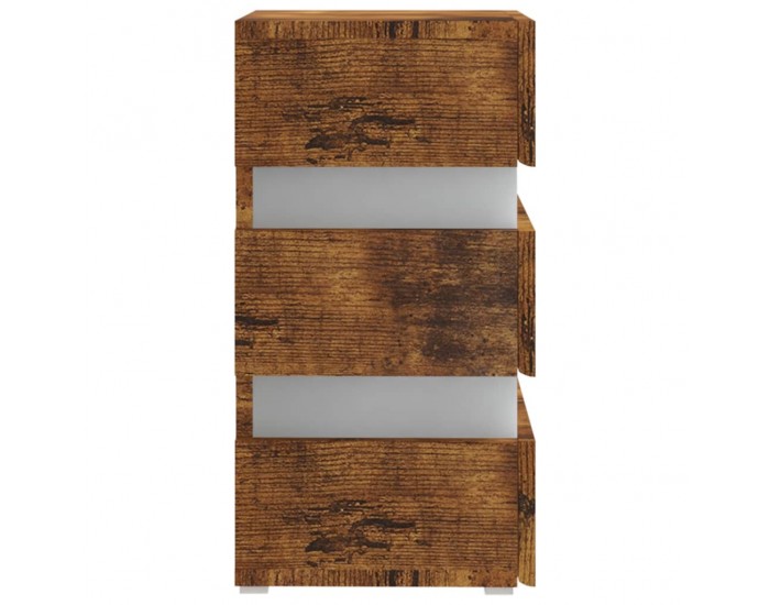 Sonata H Нощно шкафче с LED, опушен дъб, 45x35x67 см, инженерно дърво