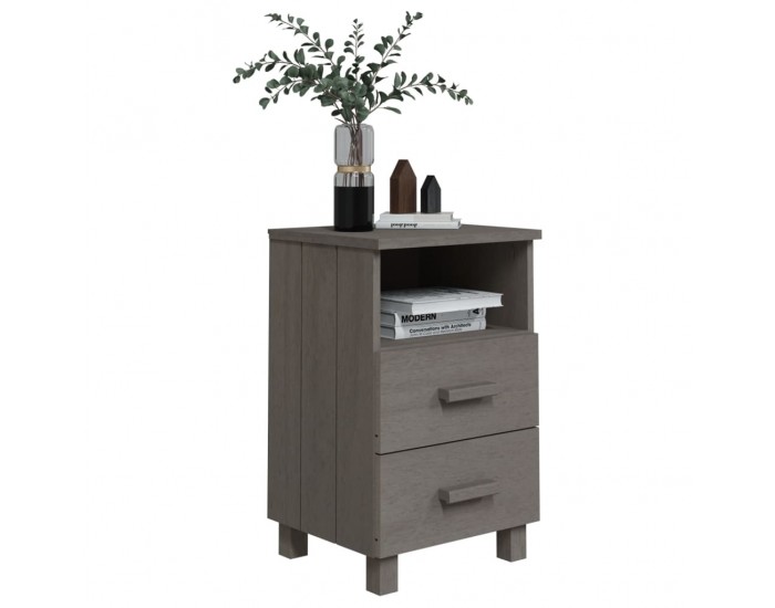 Sonata H Нощно шкафче HAMAR, светлосиво, 40x35x62 см, борово дърво масив