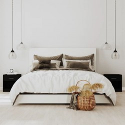 Sonata H Нощни шкафчета, 2 бр, с чекмедже, черни - Нощни шкафчета