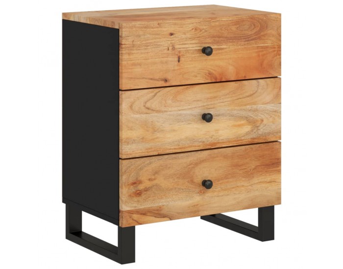 Sonata H Нощно шкафче 50x33x62 см масивна акация и инженерно дърво