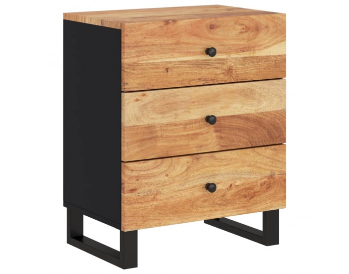 Sonata H Нощно шкафче 50x33x62 см масивна акация и инженерно дърво