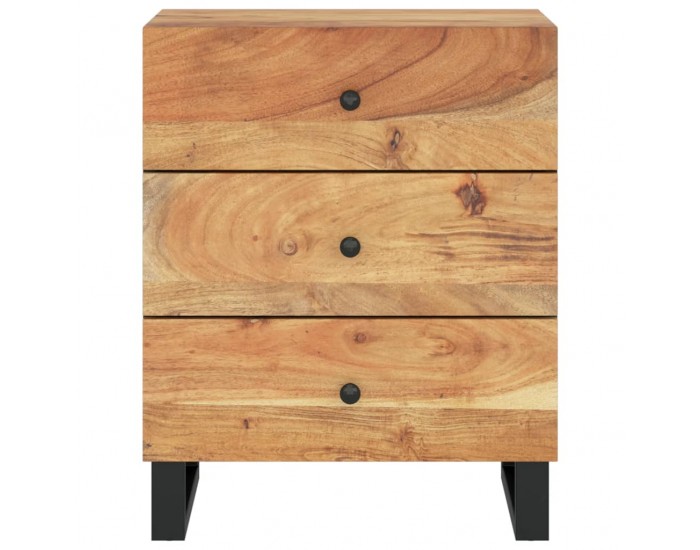 Sonata H Нощно шкафче 50x33x62 см масивна акация и инженерно дърво