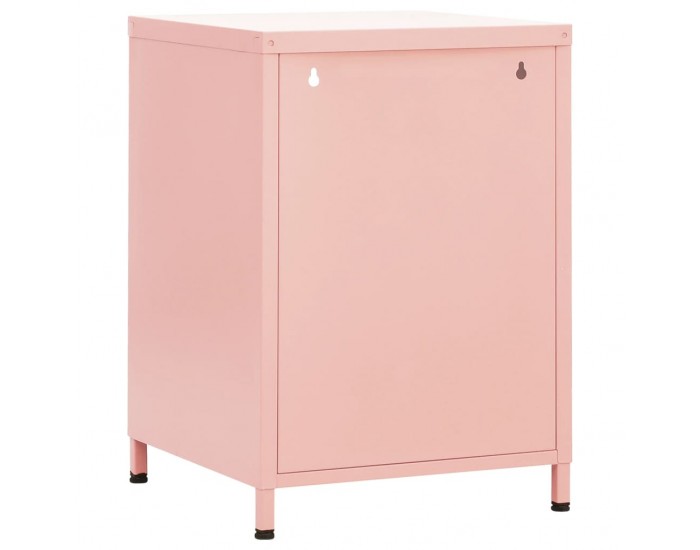 Sonata H Нощни шкафчета, 2 бр, розови, 35х35х51 см, стомана