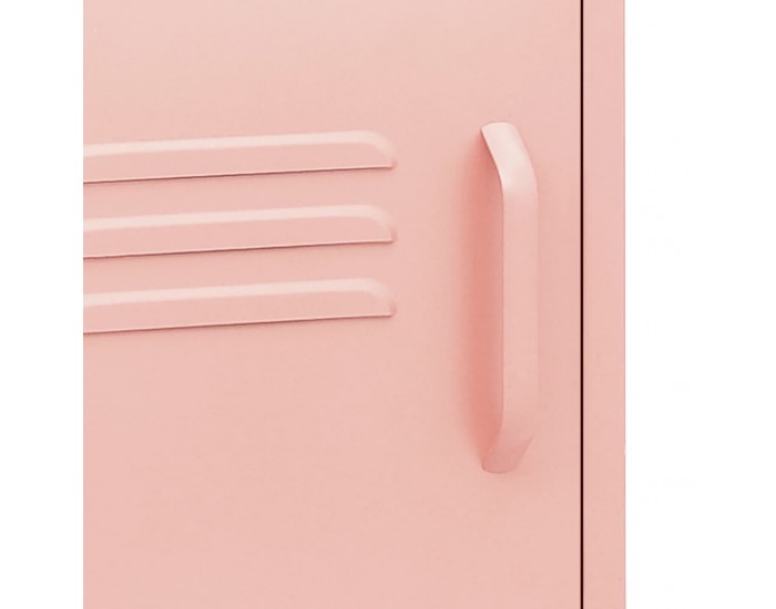 Sonata H Нощни шкафчета, 2 бр, розови, 35х35х51 см, стомана