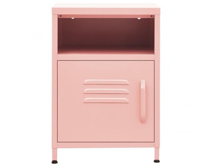 Sonata H Нощни шкафчета, 2 бр, розови, 35х35х51 см, стомана