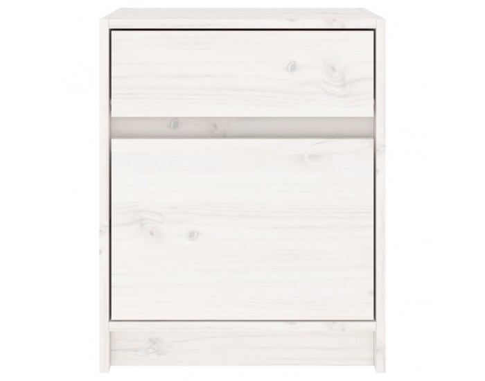 Sonata H Нощно шкафче, бяло,40x31x50 см, борово дърво масив