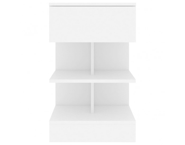 Sonata H Нощни шкафчета, 2 бр, бели, 40x35x65 см, инженерно дърво