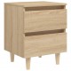 Sonata H Нощни шкафчета с крака от бор масив 2 бр дъб сонома 40x35x50 см
