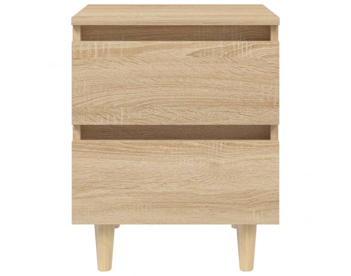 Sonata H Нощни шкафчета с крака от бор масив 2 бр дъб сонома 40x35x50 см