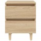 Sonata H Нощни шкафчета с крака от бор масив 2 бр дъб сонома 40x35x50 см