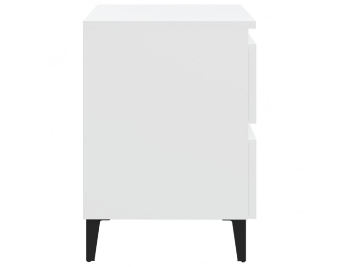 Sonata H Нощни шкафчета, 2 бр, бели, 40x35x50 см, инженерно дърво