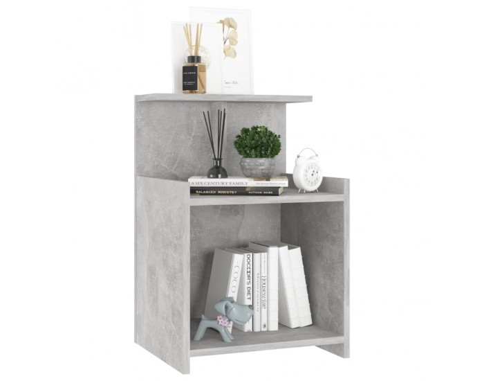 Sonata H Нощно шкафче, бетонно сиво, 40x35x60 см, инженерно дърво