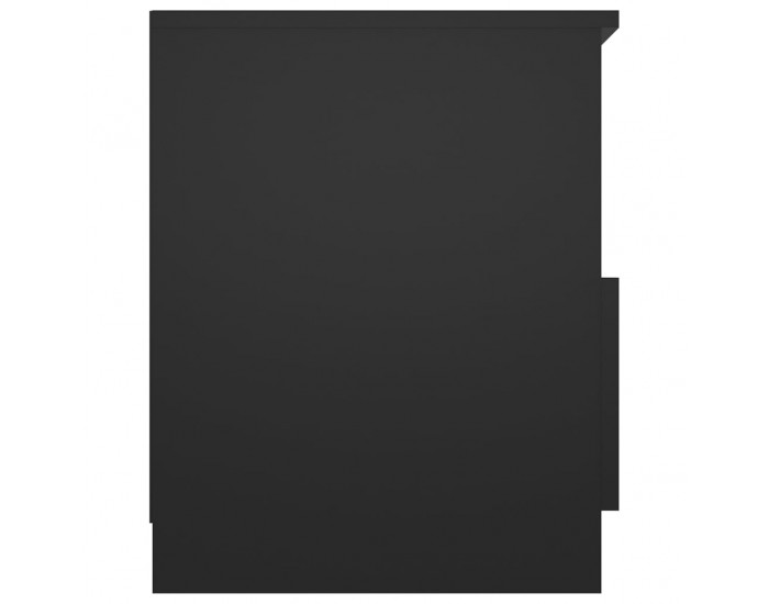 Sonata H Нощни шкафчета, 2 бр, черни, 40x40x50 см, инженерно дърво