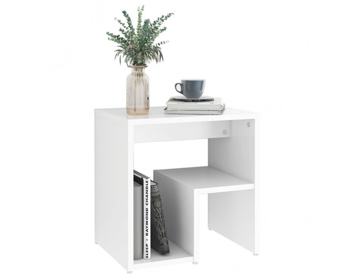 Sonata H Нощно шкафче, бяло, 40x30x40 см, инженерно дърво