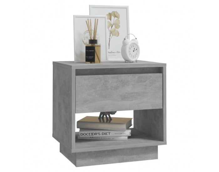 Sonata H Нощни шкафчета, 2 бр, бетонно сив, 45x34x44 см, инженерно дърво