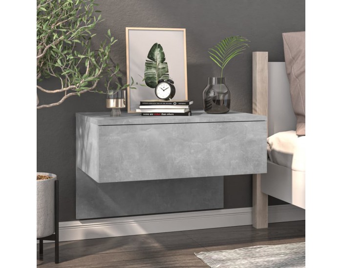 Sonata H Нощно шкафче за стенен монтаж, бетонно сиво