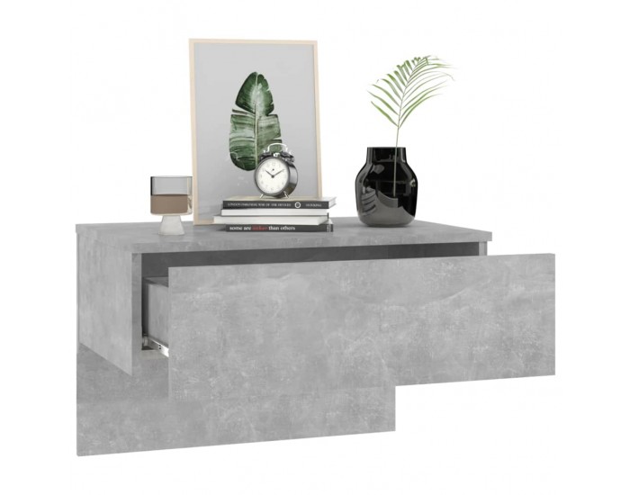 Sonata H Нощно шкафче за стенен монтаж, бетонно сиво