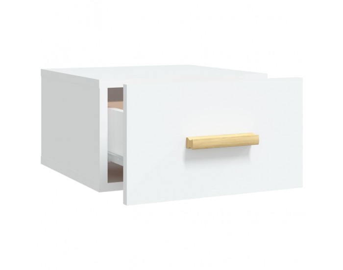 Sonata H Нощно шкафче за стенен монтаж, бяло, 35x35x20 см
