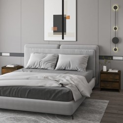 Sonata H Нощни шкафчета 2 бр опушен дъб 45x34,5x44,5 см инженерно дърво - Нощни шкафчета