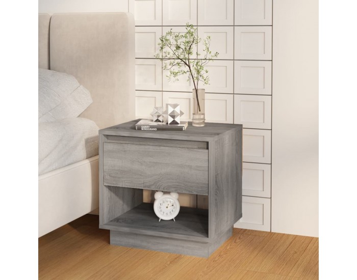 Sonata H Нощни шкафчета, 2 бр, сив сонома, 45x34x44 см, инженерно дърво