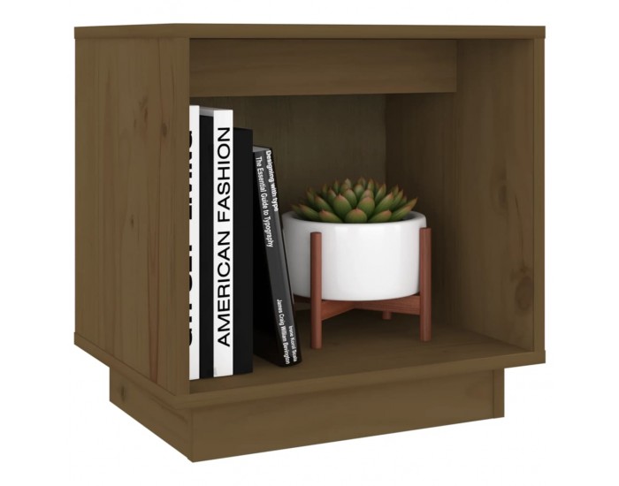 Sonata H Нощно шкафче, меденокафяво, 40x30x40 см, борово дърво масив