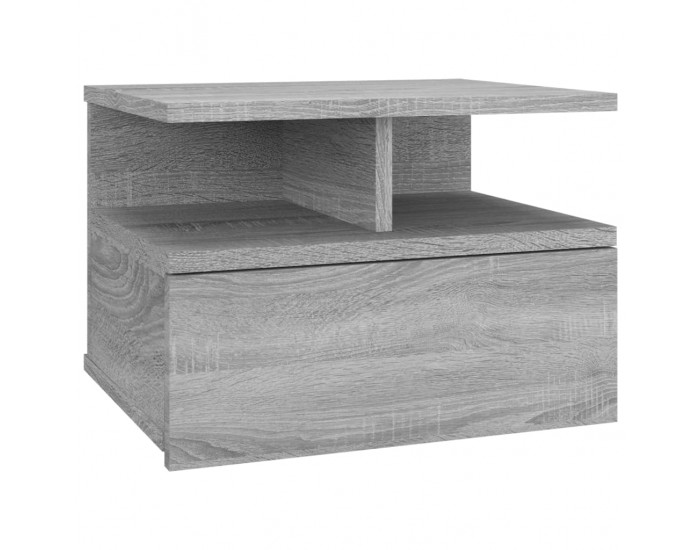 Sonata H Плаващи нощни шкафчета 2 бр Сив сонома 40x31x27 см инж. дърво