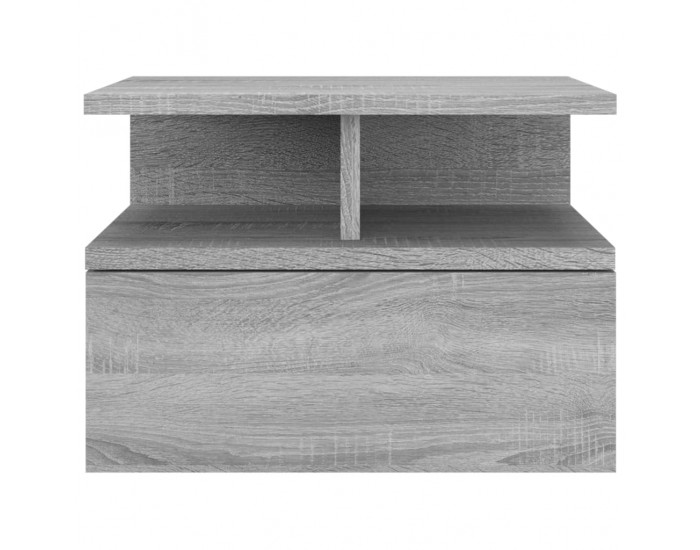 Sonata H Плаващи нощни шкафчета 2 бр Сив сонома 40x31x27 см инж. дърво