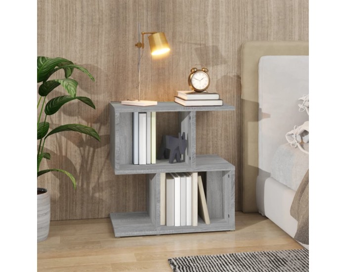 Sonata H Нощно шкафче, сив сонома, 50x30x51,5 см, инженерно дърво