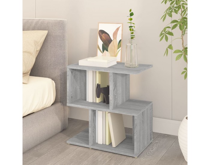 Sonata H Нощно шкафче, сив сонома, 50x30x51,5 см, инженерно дърво