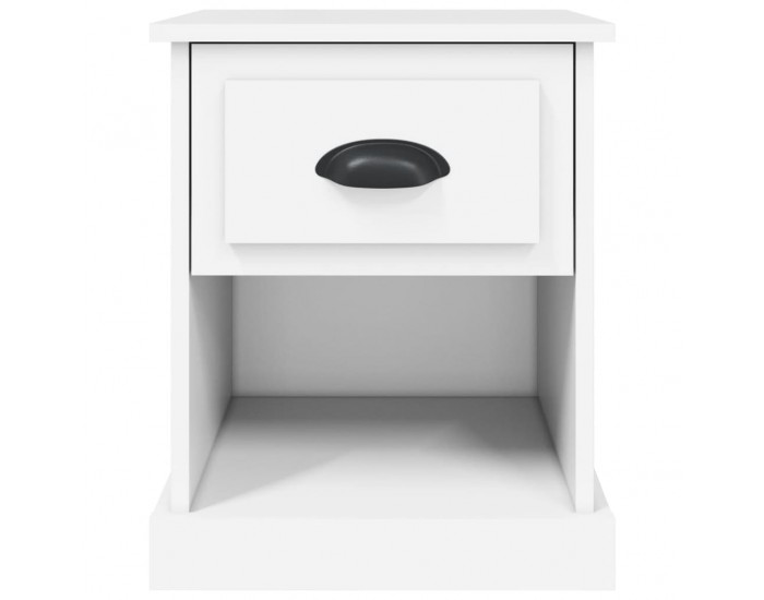 Sonata H Нощни шкафчета, 2 бр, бели, 39x39x47,5 см, инженерно дърво