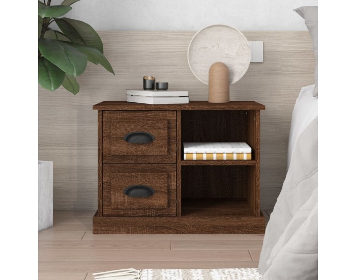 Sonata H Нощно шкафче, Кафяв дъб, 60x35,5x45 см