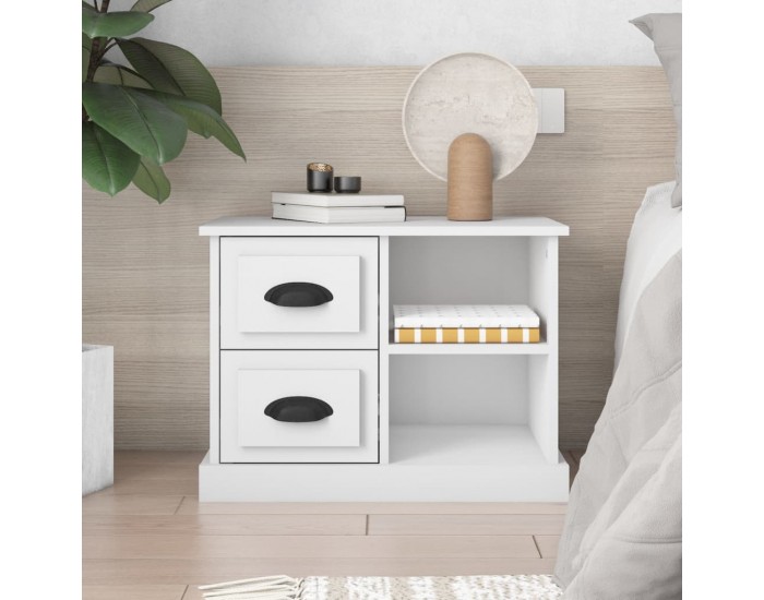 Sonata H Нощно шкафче, бяло, 60x35,5x45 см