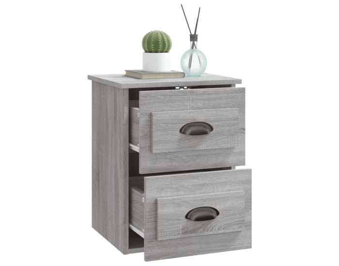 Sonata H Нощно шкафче за стенен монтаж, сив сонома, 41,5x36x53 см