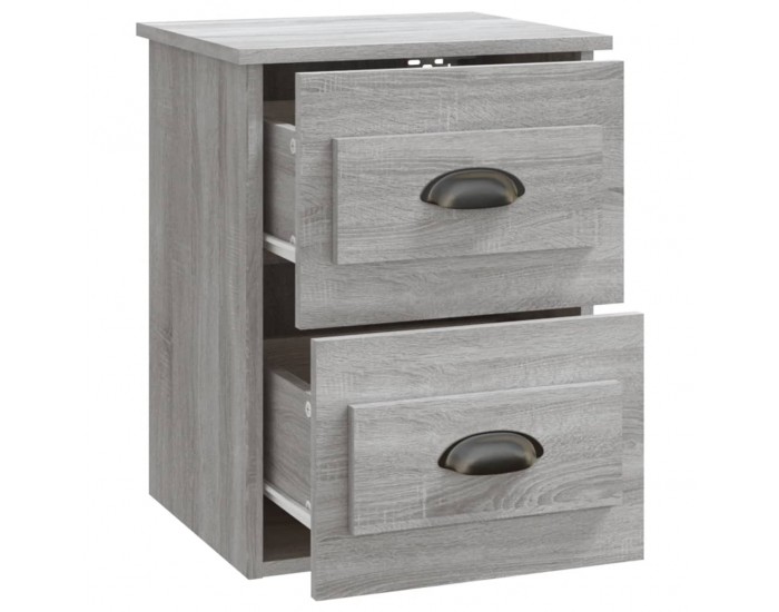 Sonata H Нощно шкафче за стенен монтаж, сив сонома, 41,5x36x53 см