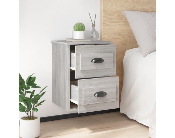 Sonata H Нощно шкафче за стенен монтаж, сив сонома, 41,5x36x53 см