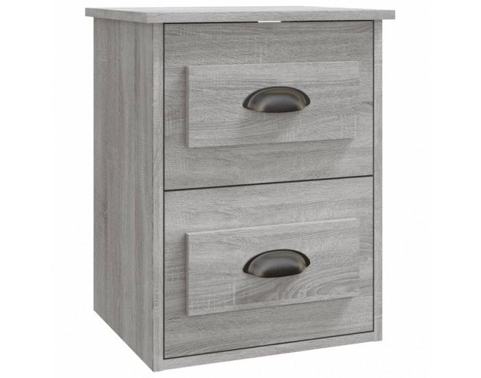 Sonata H Нощно шкафче за стенен монтаж, сив сонома, 41,5x36x53 см