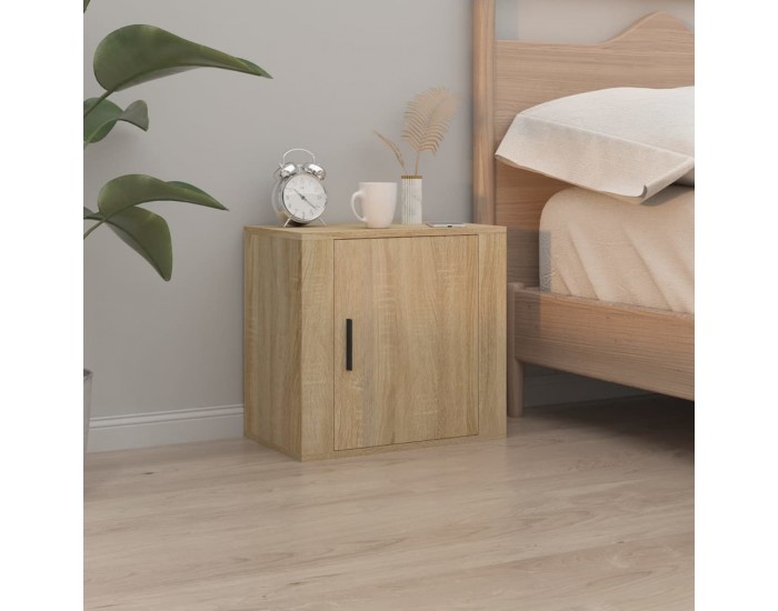 Sonata H Нощни шкафчета за стенен монтаж, 2 бр, сонома дъб, 50x30x47 см