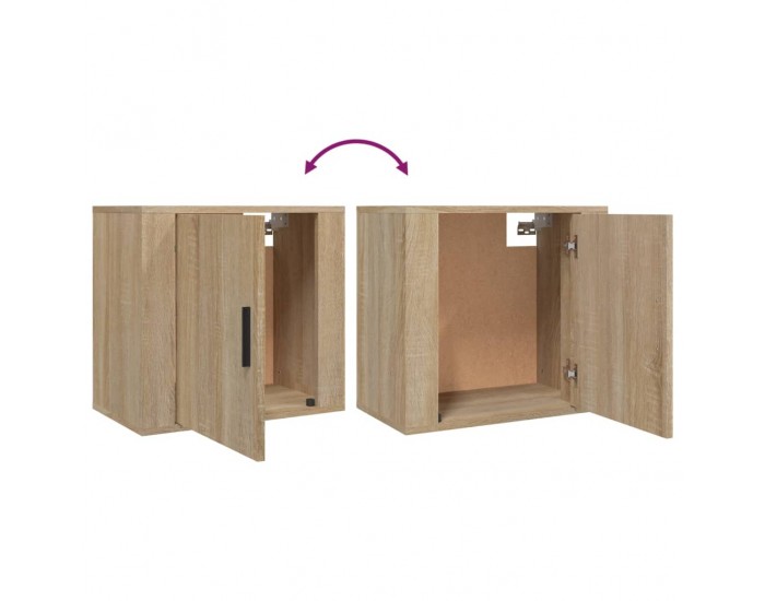 Sonata H Нощни шкафчета за стенен монтаж, 2 бр, сонома дъб, 50x30x47 см