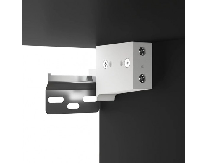 Sonata H Нощни шкафчета за стенен монтаж, 2 бр, черни 50x30x47 см