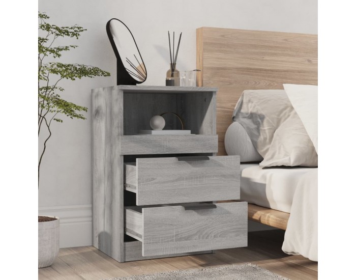 Sonata H Нощни шкафчета, 2 бр, сив сонома, инженерно дърво