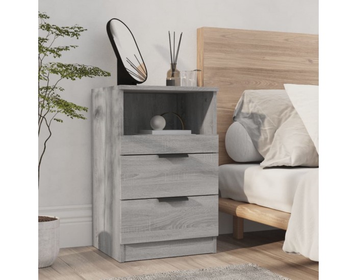 Sonata H Нощни шкафчета, 2 бр, сив сонома, инженерно дърво